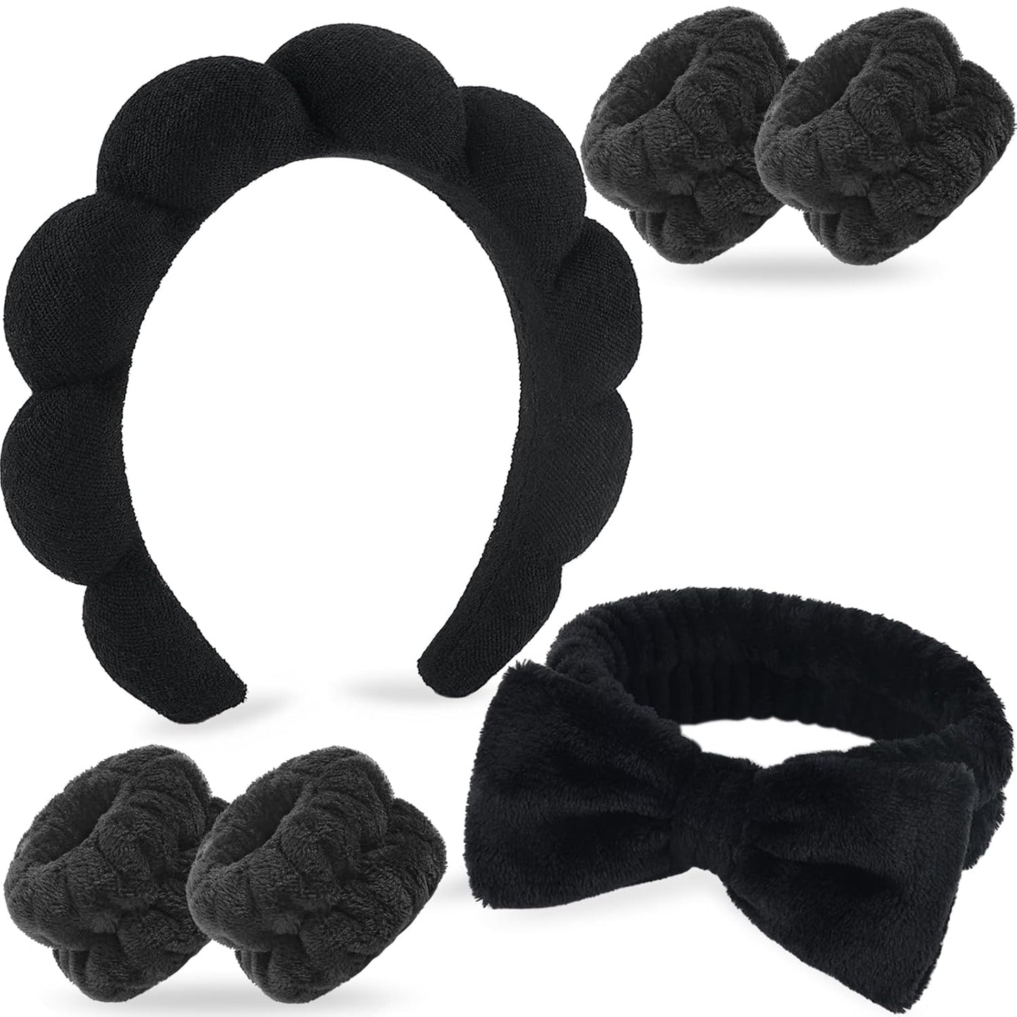 6Pcs Spa Headband for Washing Face, Skincare Headband